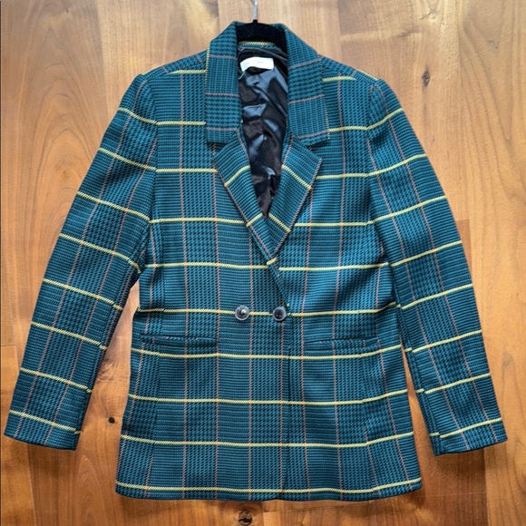 Anine Bing Jackets & Blazers - ANINE BING Oversized Blazer / Green Plaid XS